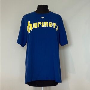 Seattle Mariners #11 Martinez blue tee